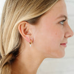 Opal dual charm earring hypoallergenic - Pip Pop Post