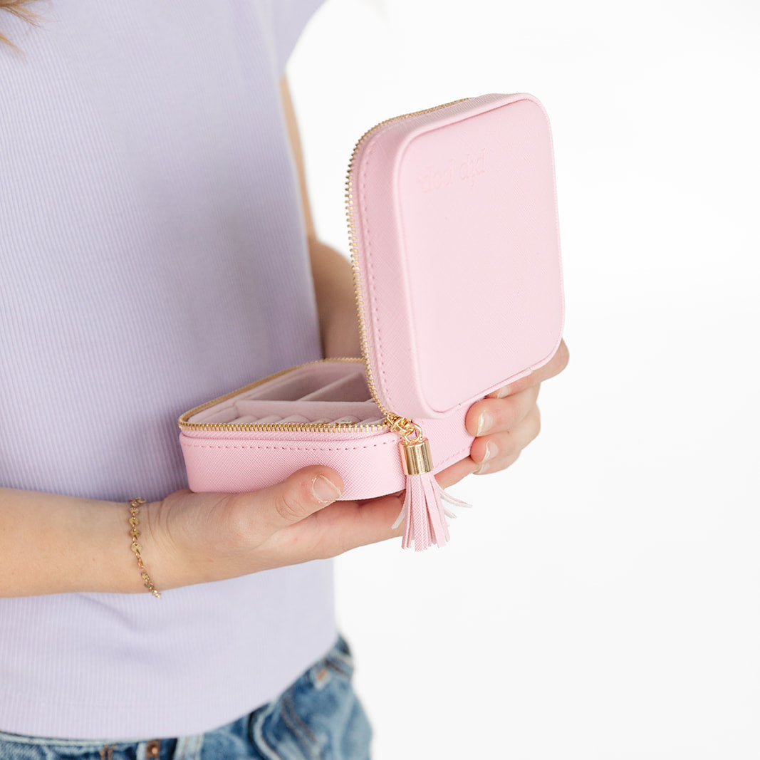 Pink Jewelry Box Holder for Hypoallergenic Earrings - Pip Pop 