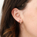 Enamel Neutral Heart Stud