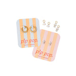 Opal hypoallergenic earring set- Pip Pop Post