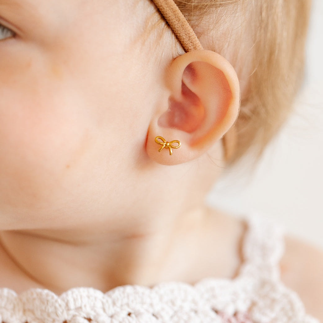 Pip Pop Post earrings for little girls! Hypoallergenic flat-back